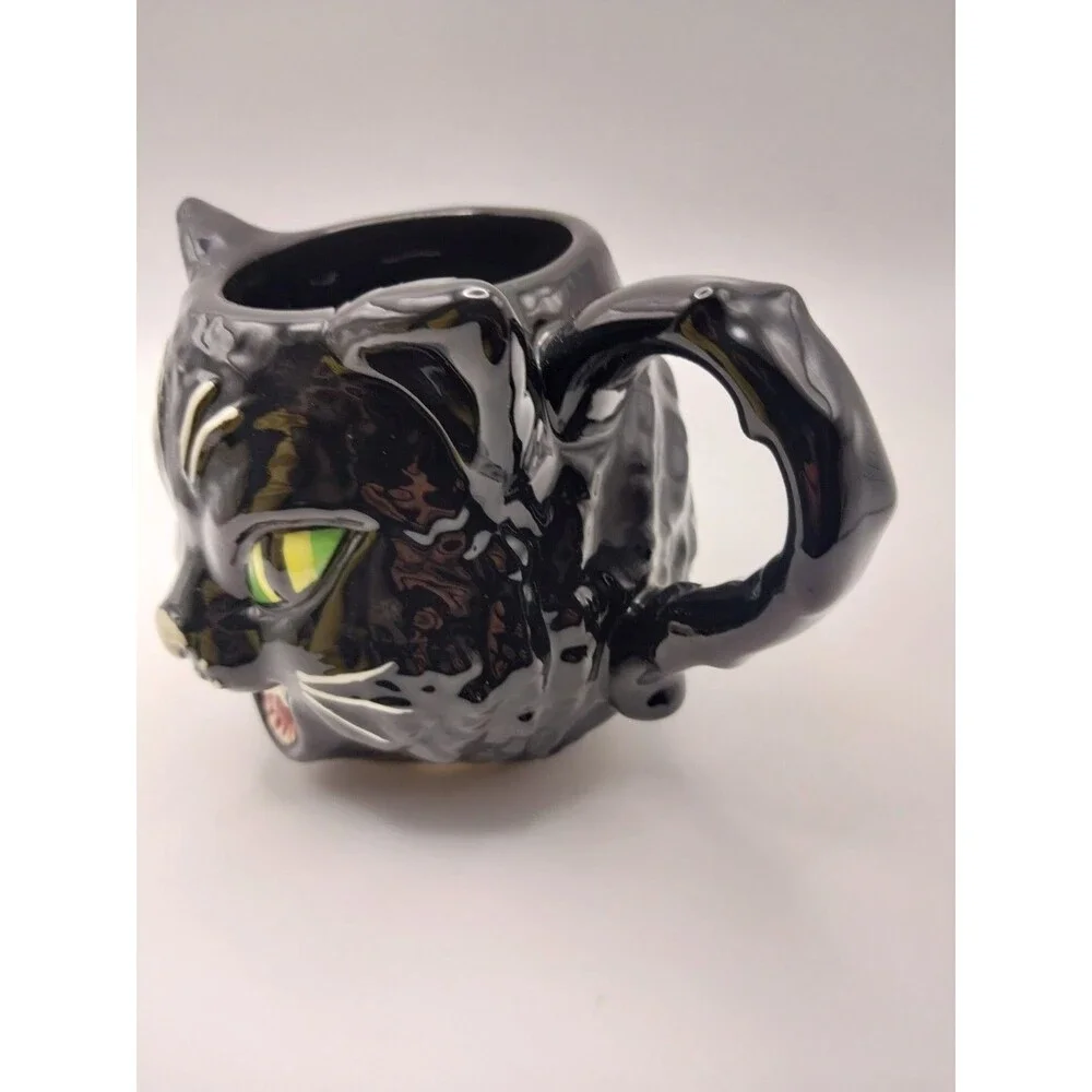 Williams Sonoma Figural Black Cat Coffee Mug Cup Halloween 2024